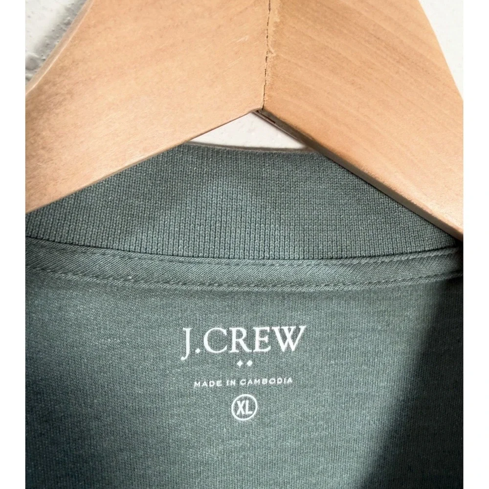 J CREW Polo Shirt Men's Sz XL Soft Touch Short Sleeve Sage Green Preppy Golf